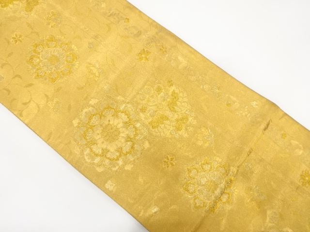 JAPANESE FUKURO OBI / WOVEN FLOWER CREST